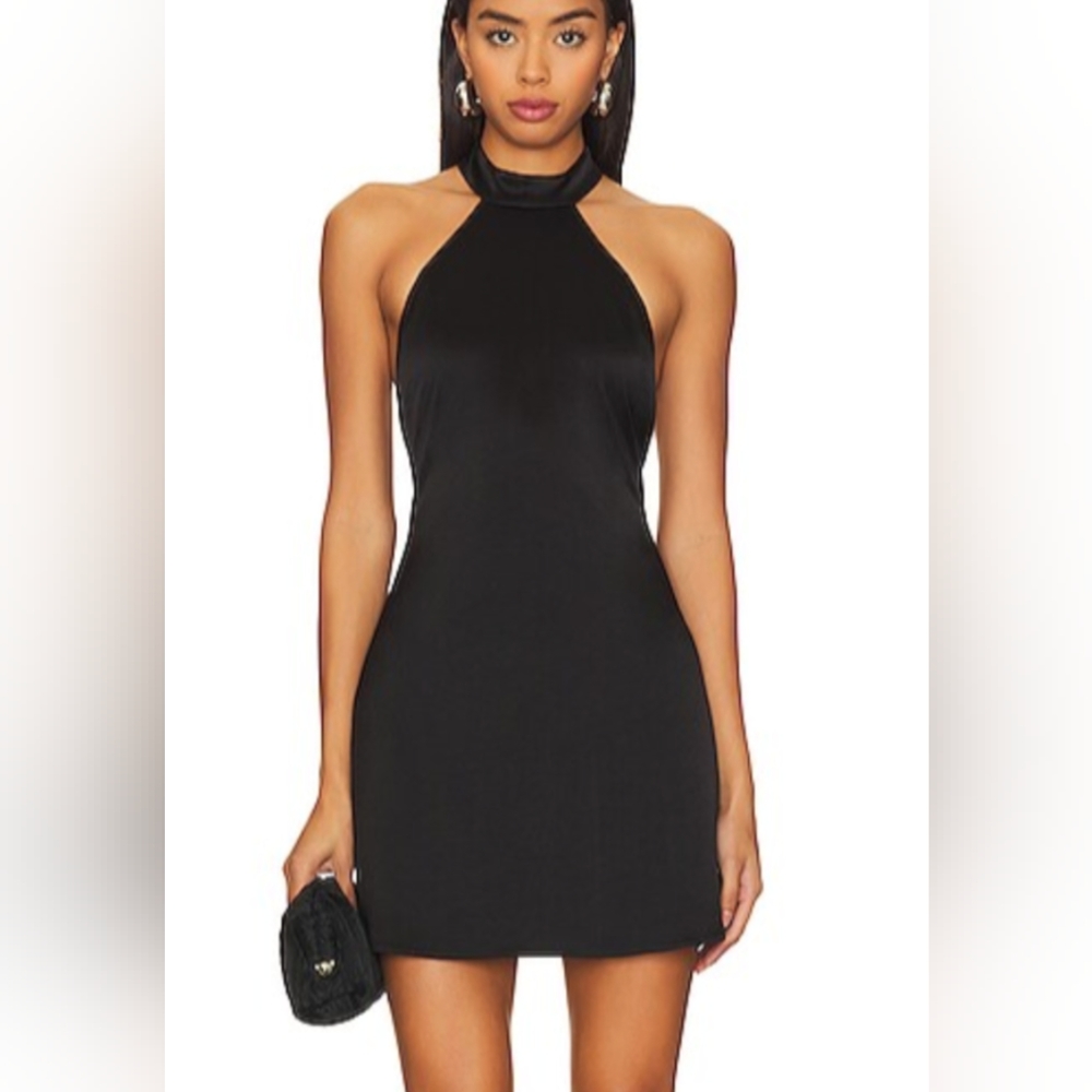 Alice + Olivia Koi Mini Dress in Black